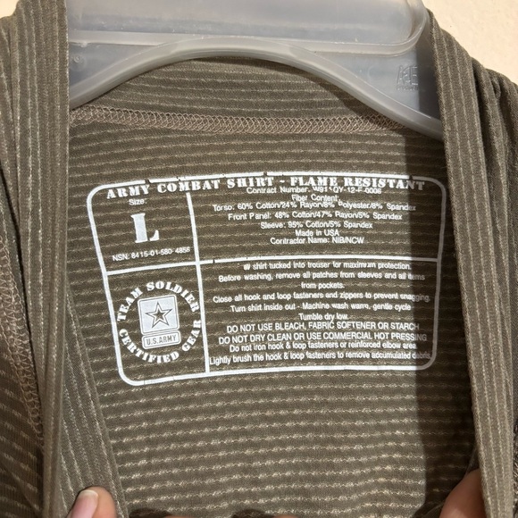 Massif Mountain Gear Company Army Combat Shirt Size Large Flame Resistant Unisex - Picture 5 of 12